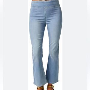 Free People In My Feelings Slim Flare Y2K stretch coastal beach Jeans long 27x32